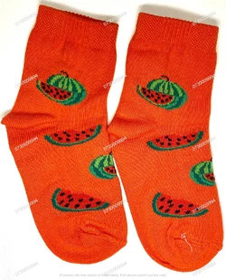 Шкарпетки дитячі весна осінь 12-14 ТМ "ХОМА" дівчинка¶, кавуни, асорті 2030
