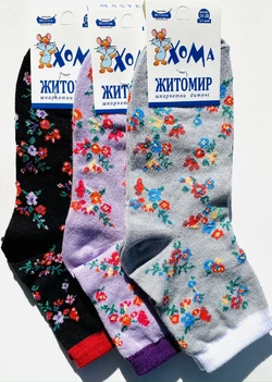 Шкарпетки дитячі Хома 18-20 дівчинка дрібні квІти з гілочкою 2184