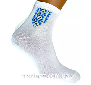 Шкарпетки жіночі демісезонні хб Мастер Вишиванка білі середні