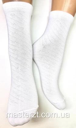 Шкарпетки дитячі Хома 20-22 весна осінь білі ажур¶ 2092