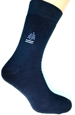 0076, 25-27, Шкарпетки чоловічі махрові ТМ "MASTER" чорні високі класика¶Х\П