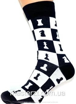 Шкарпетки чоловічі Мастер 25-27 демісезонні ТМ "MASTER" БЕЗШОВНІ Шахматка, Люкс якість!