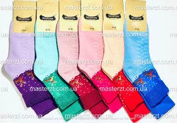 Шкарпетки жіночі махрові хб безшовні Олені з відворотом MASTER