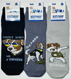 Шкарпетки дитячі патріотичні 22-24 весна осінь Хома  хлопчик¶ Шкарпетки дитячі патріотичні 22-24 весна осінь Хома  хлопчик¶