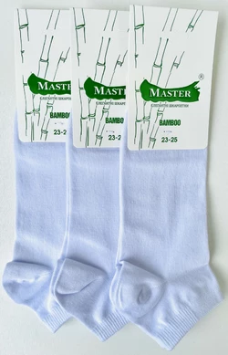 Шкарпетки жіночі демісезонні бамбук білі короткі Мастер