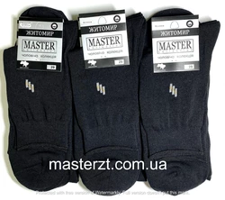 Шкарпетки чоловічі Мастер 29р чорні високі класика х\п¶