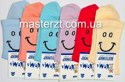 Шкарпетки дитячі Хома 20-22 весна осінь  дівчинка висока гумка смайлик 2373 Шкарпетки дитячі Хома 20-22 весна осінь  дівчинка висока гумка смайлик 2373