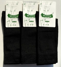 Шкарпетки чоловічі Мастер 27-29 демісезонні ТМ "MASTER" БЕЗШОВНІ  чорні високі бамбук