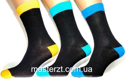 Шкарпетки чоловічі Мастер 27-29р чорні гламуры високі класика¶