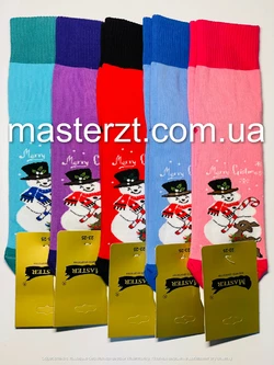 Шкарпетки жіночі махрові хб безшовні новорічні MASTER Шкарпетки жіночі махрові хб безшовні новорічні MASTER