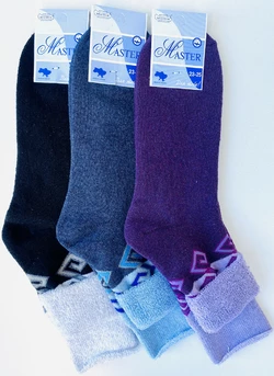 Шкарпетки жіночі махрові ха зігзаг з відворотом MASTER Шкарпетки жіночі махрові ха зігзаг з відворотом MASTER