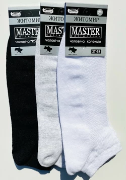 Шкарпетки чоловічі сітка 27-29 ТМ "MASTER" асорті укорочені  х\п¶