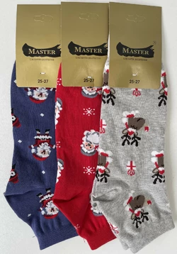 Шкарпетки чоловічі Мастер 25-27р  БЕЗшовні новорічні УКОРОЧЕНІ Шкарпетки чоловічі Мастер 25-27р  БЕЗшовні новорічні УКОРОЧЕНІ