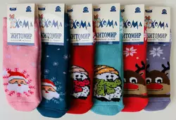 14-16, 5006, дівчинка (мікс), Шкарпетки дитячі махрові ТМ "Хома" 14-16, 5006, дівчинка (мікс), Шкарпетки дитячі махрові ТМ "Хома"