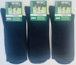 Шкарпетки чоловічі Мастер 27-29р х/б високий борт (резинка) чорні Шкарпетки чоловічі Мастер 27-29р х/б високий борт (резинка) чорні