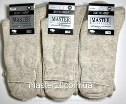 Шкарпетки чоловічі сітка 27р ТМ "MASTER"  льон¶ Шкарпетки чоловічі сітка 27р ТМ "MASTER"  льон¶