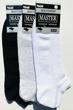 Шкарпетки чоловічі сітка 25-27 ТМ "MASTER" асорті укорочені  х\п¶ Шкарпетки чоловічі сітка 25-27 ТМ "MASTER" асорті укорочені  х\п¶