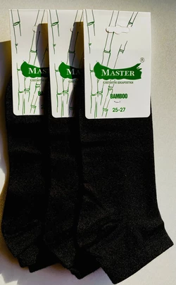 Шкарпетки чоловічі Мастер 25-27 демісезонні ТМ "MASTER" БЕЗШОВНІ короткі чорні бамбук¶ Шкарпетки чоловічі Мастер 25-27 демісезонні ТМ "MASTER" БЕЗШОВНІ короткі чорні бамбук¶