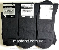 Шкарпетки чоловічі сітка 25р ТМ "MASTER" сітка чорні високі класика х\п¶ Шкарпетки чоловічі сітка 25р ТМ "MASTER" сітка чорні високі класика х\п¶