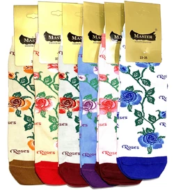 Шкарпетки жіночі демісезонні безшовні хб Мастер троянда