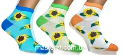Шкарпетки жіночі демісезонні хб Мастер Соняшники середні