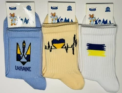 Шкарпетки дитячі патріотичні 18-20 весна осінь Хома дівчинка Шкарпетки дитячі патріотичні 18-20 весна осінь Хома дівчинка