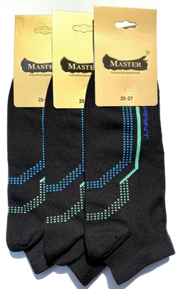 Шкарпетки чоловічі Мастер 25-27 демісезонні ТМ "MASTER" БЕЗШОВНІ чорні спринт¶