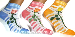 Шкарпетки жіночі демісезонні хб Мастер Троянда на роялі середні¶