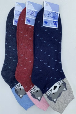Шкарпетки жіночі махрові ха котик MASTER