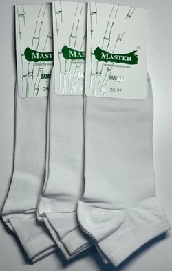 Шкарпетки чоловічі Мастер 25-27р БЕЗШОВНІ БАМБУК БІЛІ КОРОТКІ