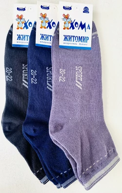 Шкарпетки дитячі Хома 20-22 весна осінь хлопчик,  ЧОРНИЙ НАДПИС СПОРТ Шкарпетки дитячі Хома 20-22 весна осінь хлопчик,  ЧОРНИЙ НАДПИС СПОРТ