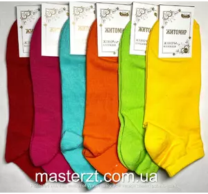 Шкарпетки жіночі демісезонні хб яскраві короткі Мастер