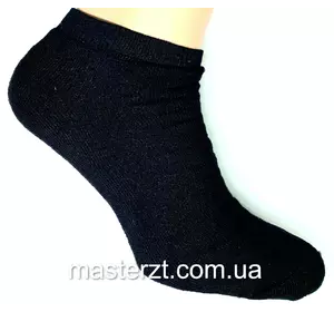Шкарпетки жіночі махрові хб короткі чорні MASTER