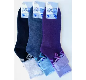 Шкарпетки жіночі махрові ха зігзаг з відворотом MASTER Шкарпетки жіночі махрові ха зігзаг з відворотом MASTER