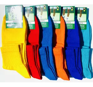 Шкарпетки чоловічі Мастер 25-27р яскраве асорті гламур високий борт однотонні¶ Шкарпетки чоловічі Мастер 25-27р яскраве асорті гламур високий борт однотонні¶