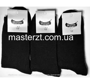 Шкарпетки чоловічі махрові чорні 27-29  х/б класика ТМ "MASTER" Шкарпетки чоловічі махрові чорні 27-29  х/б класика ТМ "MASTER"