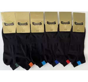 Шкарпетки чоловічі Мастер 25-27р БЕЗШОВНІ чор з яскравою полоскою на борту Шкарпетки чоловічі Мастер 25-27р БЕЗШОВНІ чор з яскравою полоскою на борту