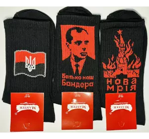 Шкарпетки чоловічі патріотичні 25-27р хб  демісезонні ТМ "MASTER" Шкарпетки чоловічі патріотичні 25-27р хб  демісезонні ТМ "MASTER"
