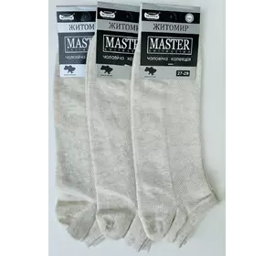 Шкарпетки чоловічі сітка 27-29 ТМ "MASTER" льон укорочені