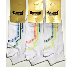 Шкарпетки чоловічі Мастер 27-29 демісезонні ТМ "MASTER" БЕЗШОВНІ  білі спринт асорті¶ Шкарпетки чоловічі Мастер 27-29 демісезонні ТМ "MASTER" БЕЗШОВНІ  білі спринт асорті¶