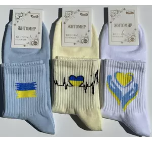 Шкарпетки жіночі демісезонні патріотичні не висока гумка хб Мастер Шкарпетки жіночі демісезонні патріотичні не висока гумка хб Мастер