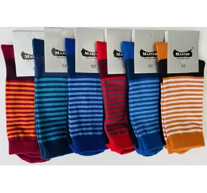 Шкарпетки чоловічі Мастер 25-27р класика полоска гламур ЕЛІТ Шкарпетки чоловічі Мастер 25-27р класика полоска гламур ЕЛІТ