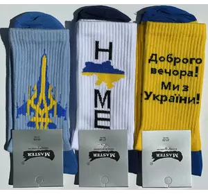 Шкарпетки чоловічі патріотичні 27-29р  Мастер хб демісезонні Шкарпетки чоловічі патріотичні 27-29р  Мастер хб демісезонні