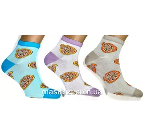 Шкарпетки жіночі демісезонні хб Мастер  Піца середні¶